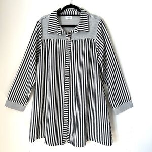 Anniewear Striped Denim Shirt Dress